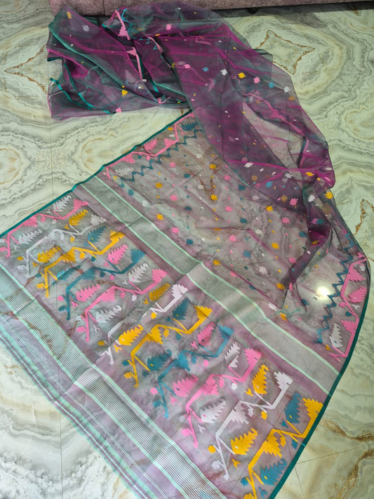 Resham silk jamdani sarees