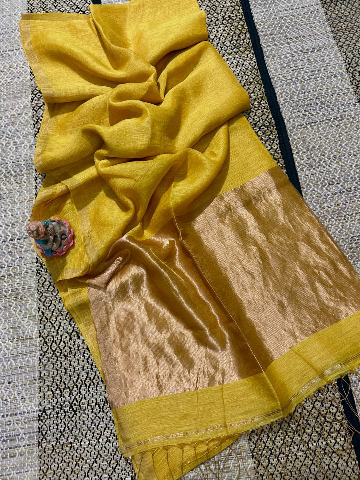 Linen tissue sarees