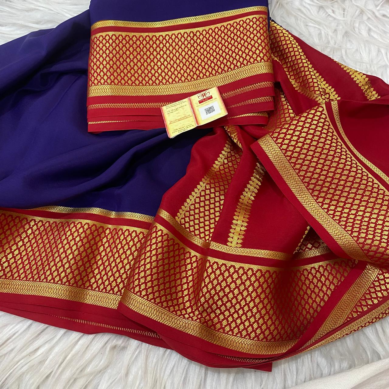 Pure mysore crepe silk sarees