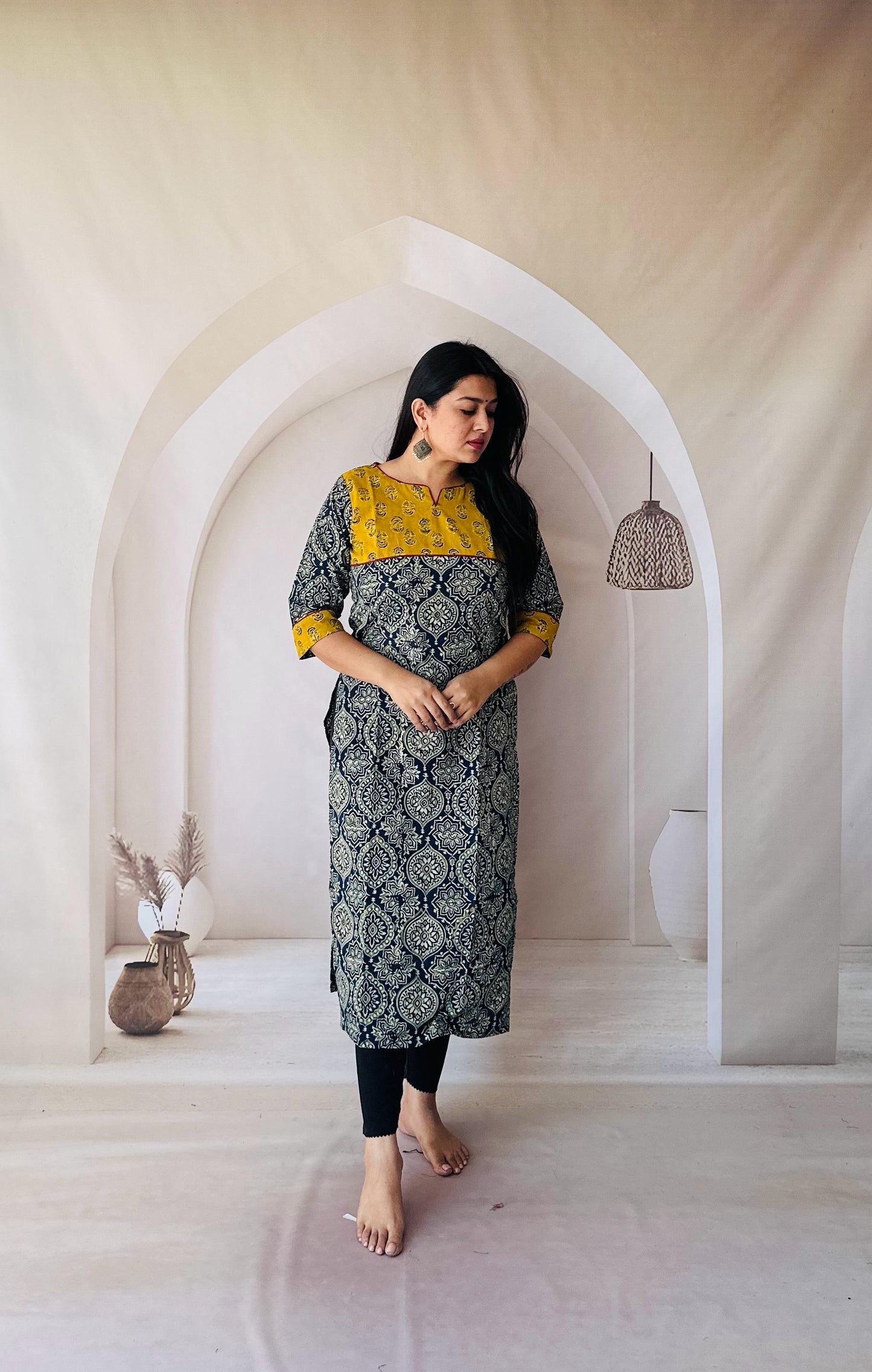 Ajrakh pure cotton kurties