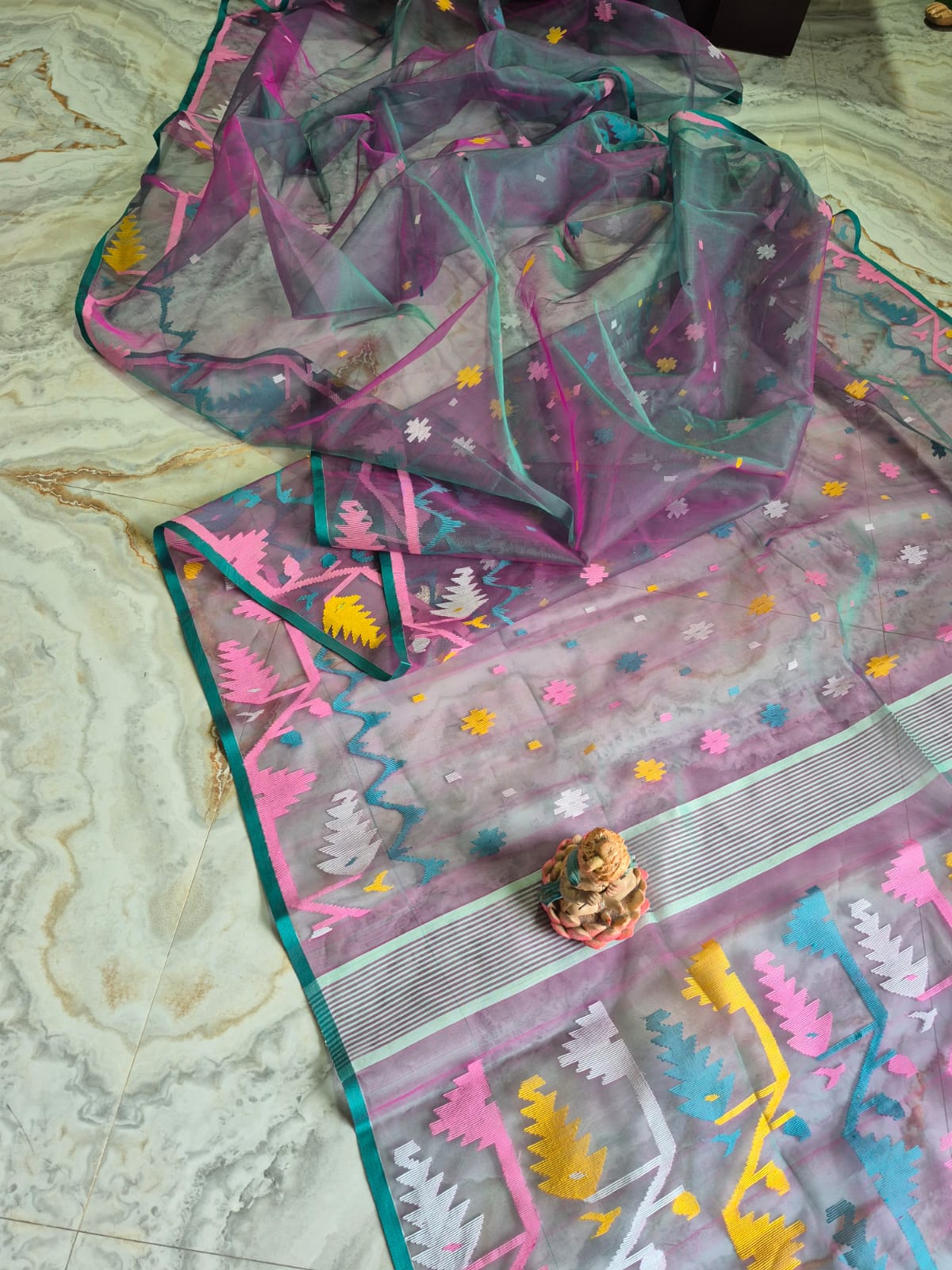 Resham silk jamdani sarees