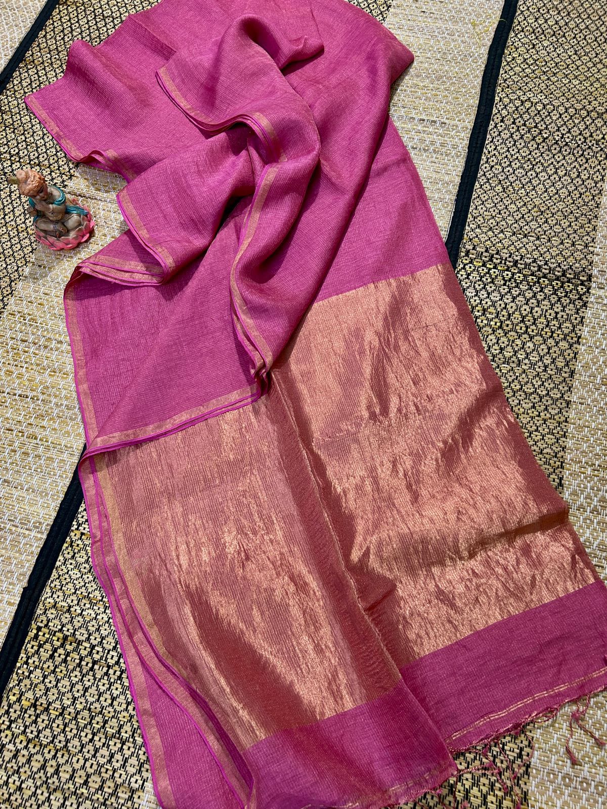 Linen tissue sarees