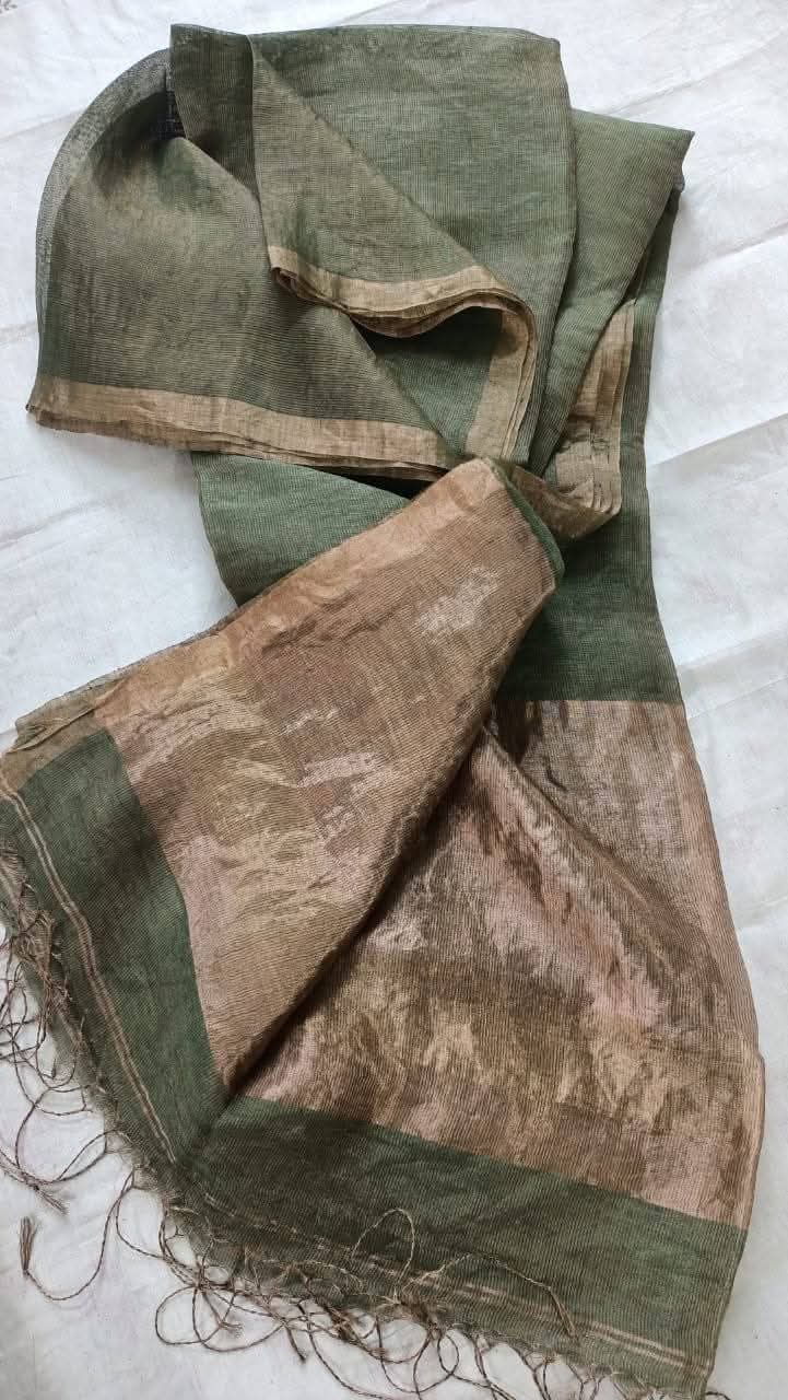 Linen tissue sarees