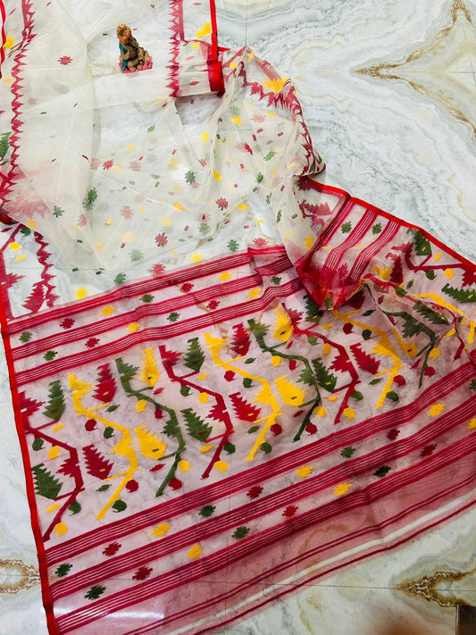 Reshma silk jamdani saree