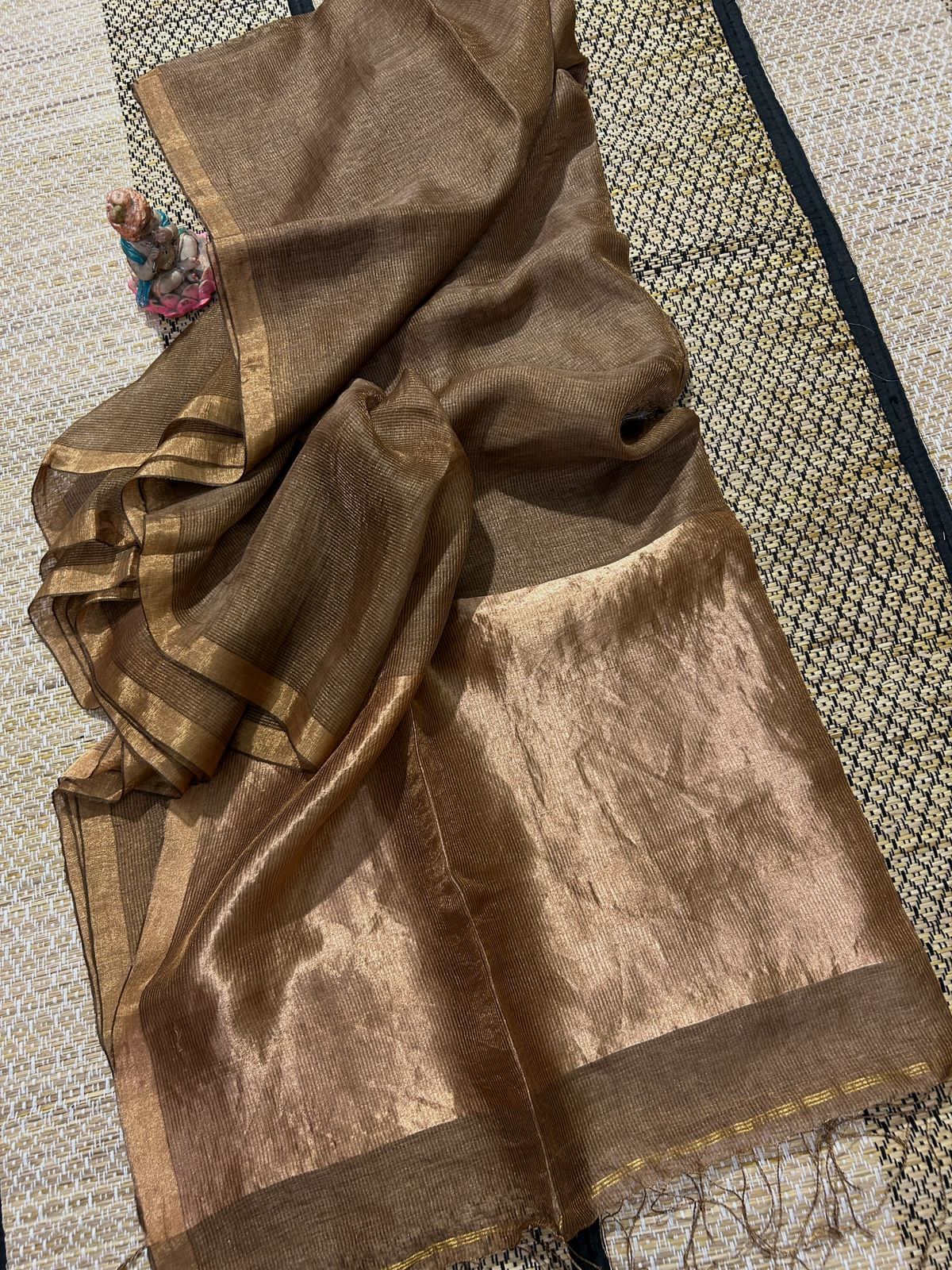 Linen tissue sarees