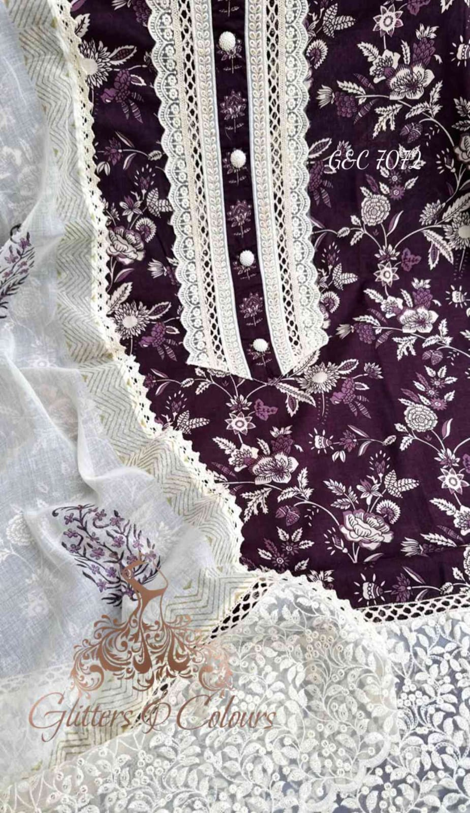 Cotton dark purple suit