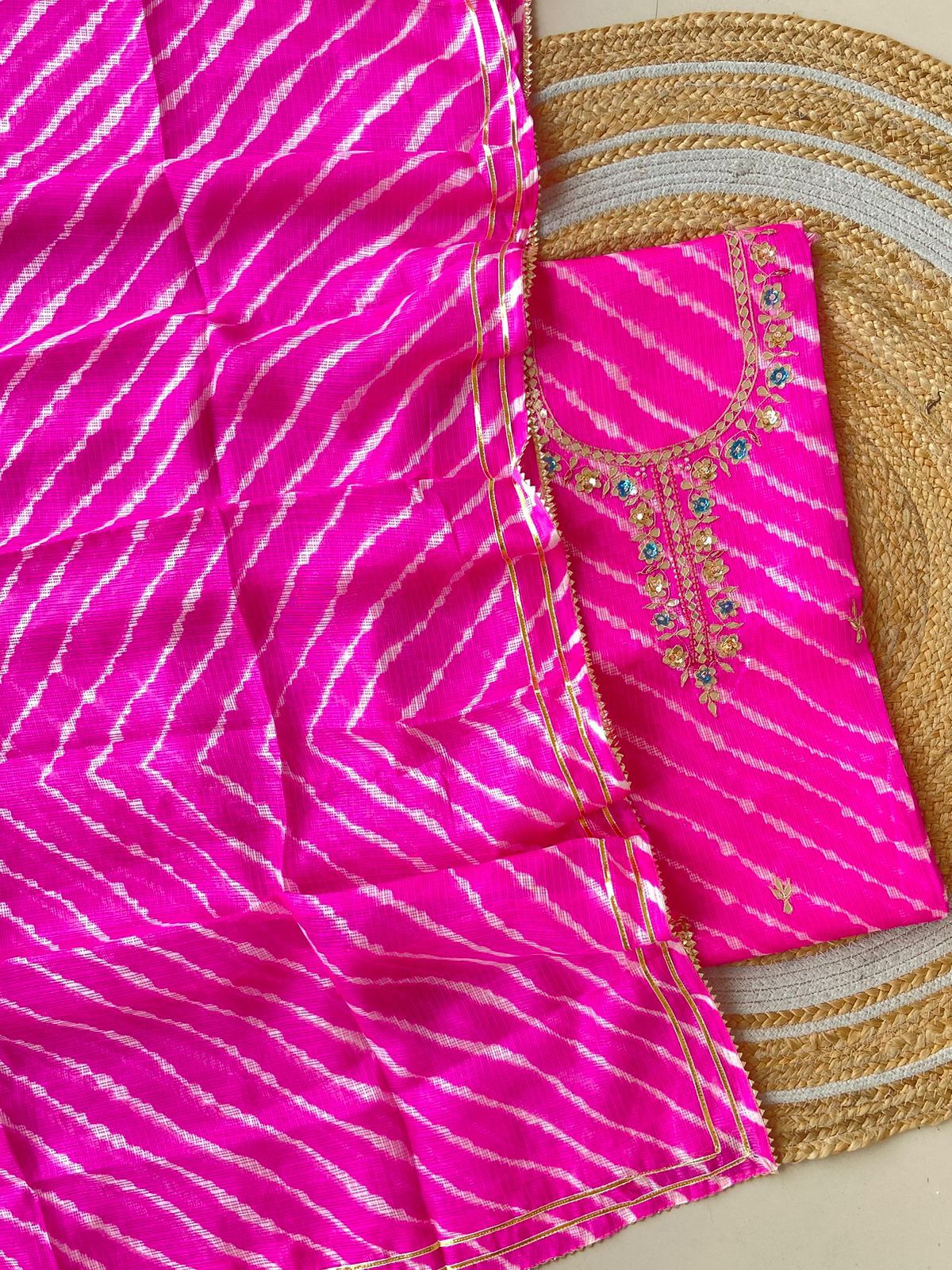 Kota doria suits with gota work