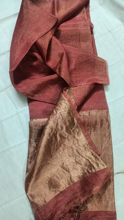 Linen tissue sarees