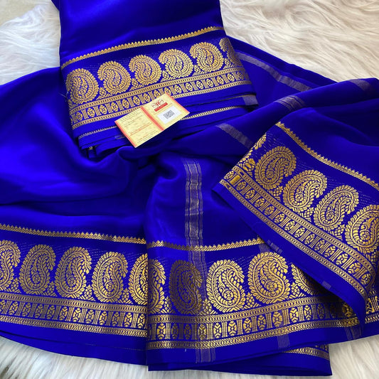 Pure mysore crepe silk sarees