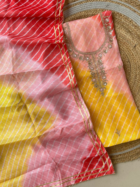 Kota doria suits with gota work