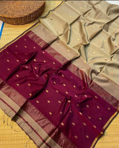 Maheshwari handwoven handloom saree