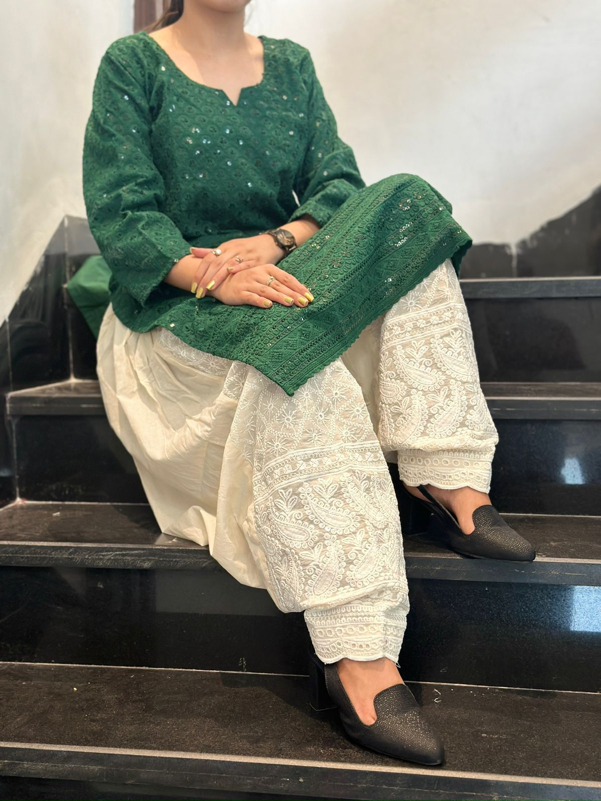 Chikan salwar kameez