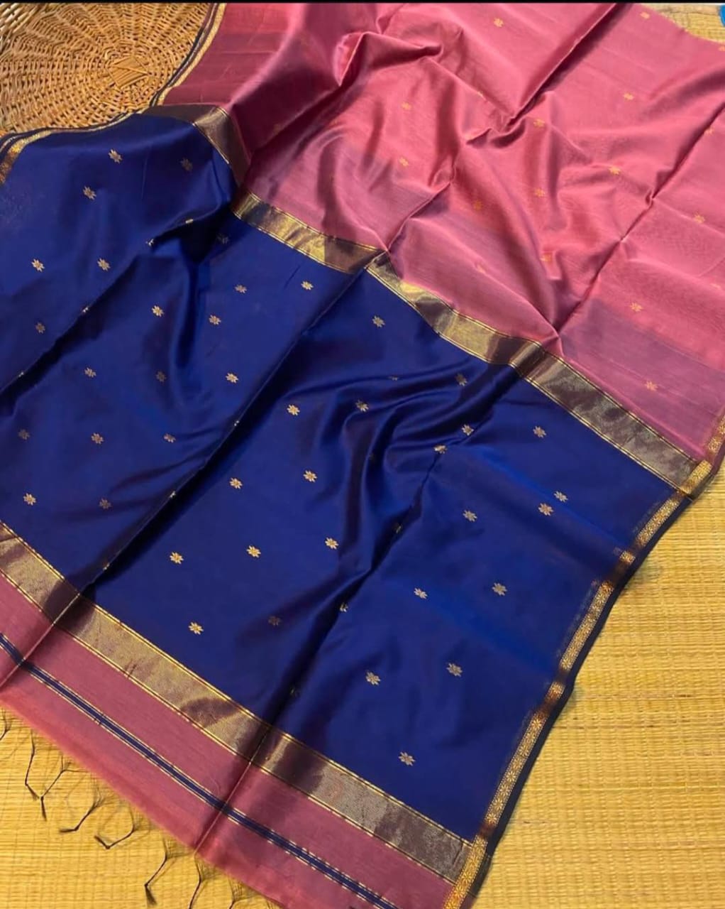 Maheshwari handwoven handloom saree