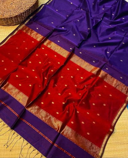 Maheshwari handwoven handloom saree