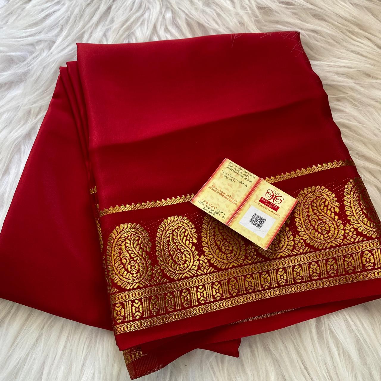 Pure mysore crepe silk sarees