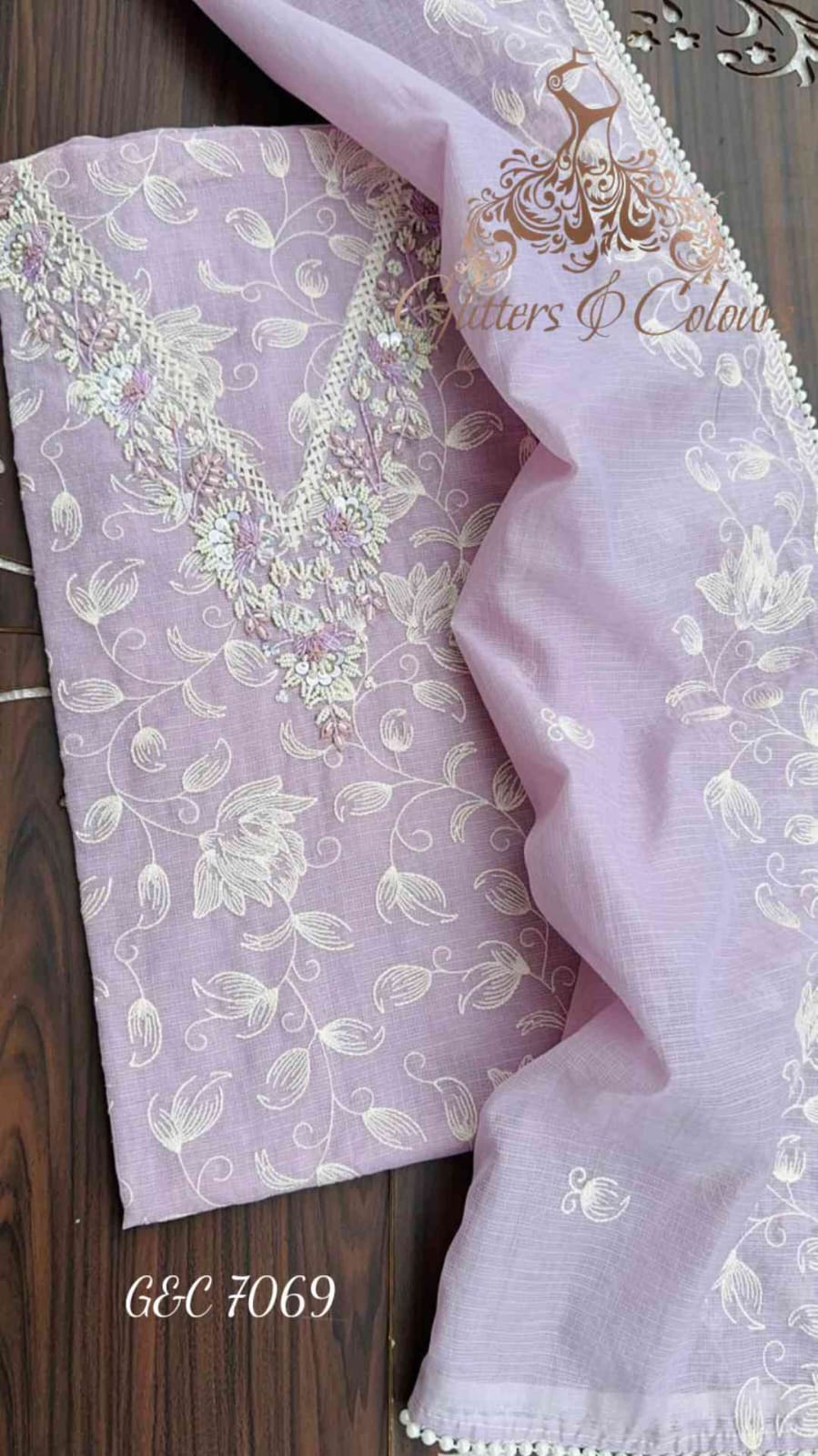 Pure kota cotton unstitched suit