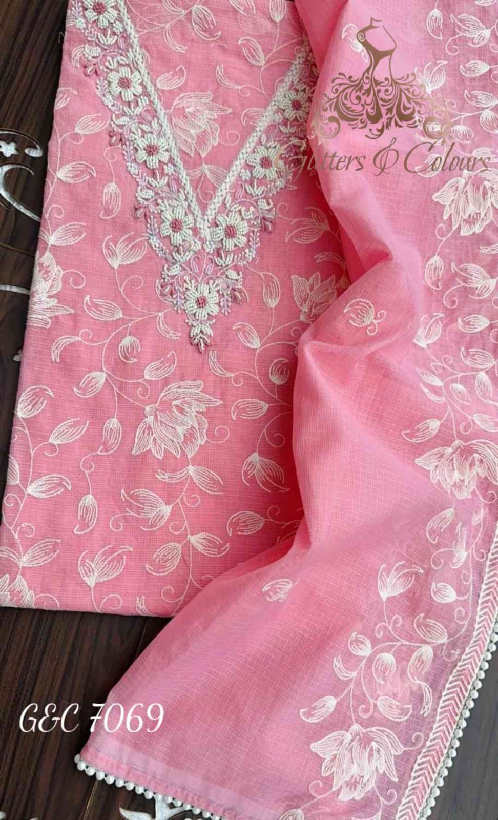 Pure kota cotton unstitched suit