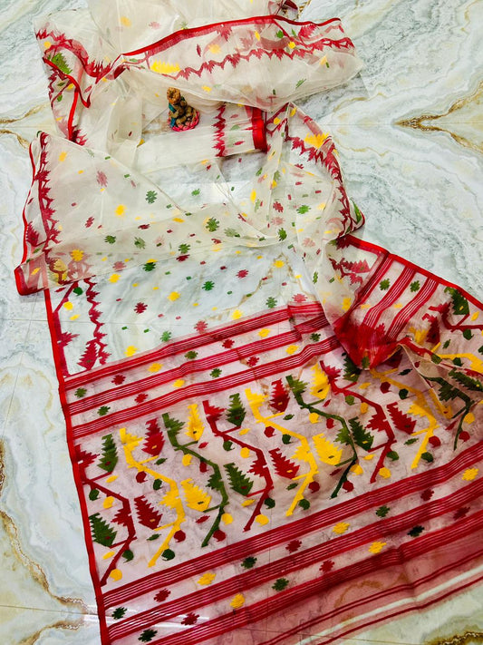 Reshma silk jamdani saree