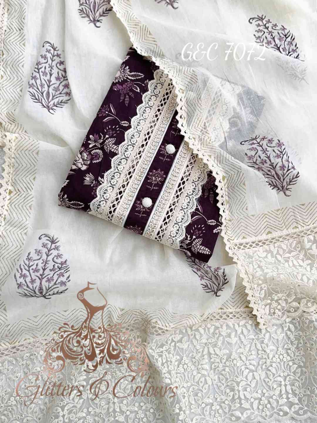 Cotton dark purple suit