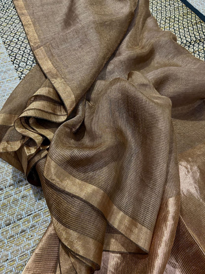 Linen tissue sarees