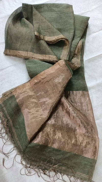 Linen tissue sarees