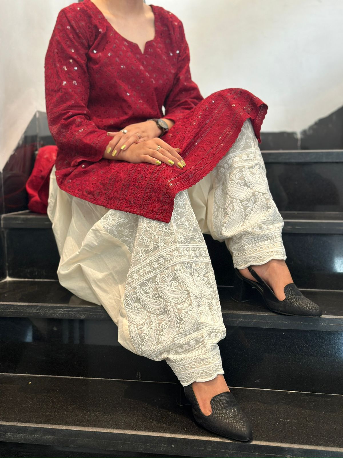 Chikan salwar kameez