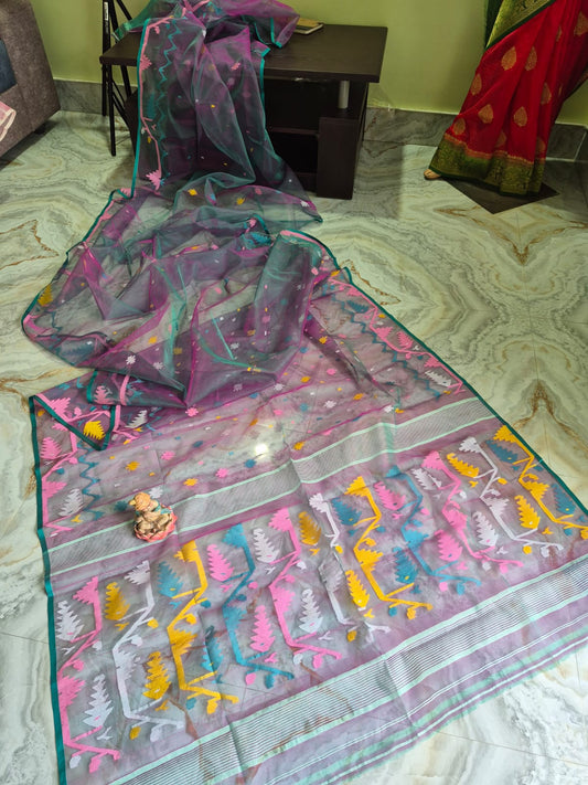 Resham silk jamdani sarees