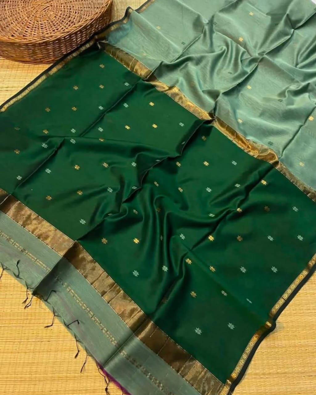 Maheshwari handwoven handloom saree