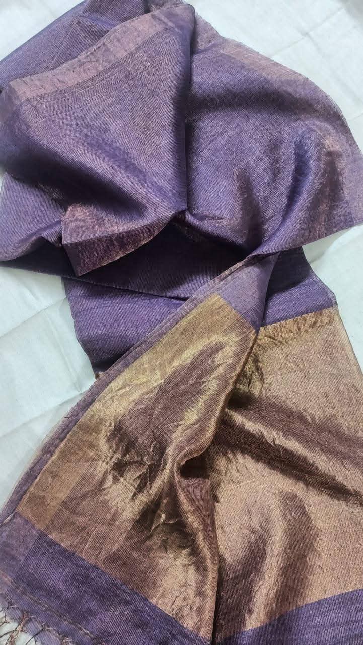 Linen tissue sarees