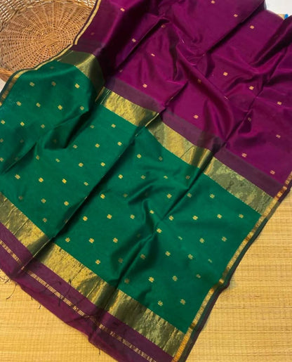 Maheshwari handwoven handloom saree