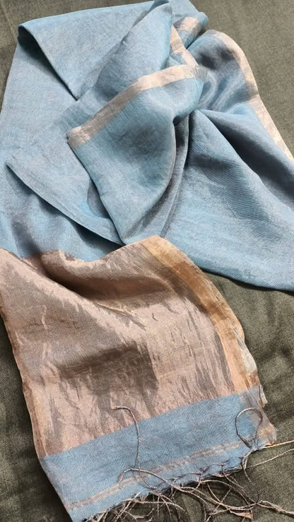 Linen tissue sarees