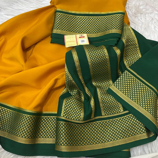 Pure mysore crepe silk sarees