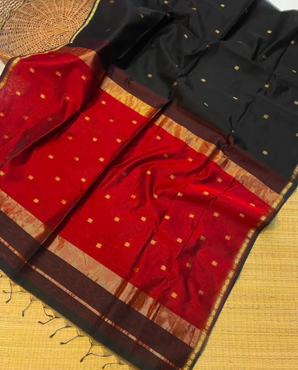 Maheshwari handwoven handloom saree