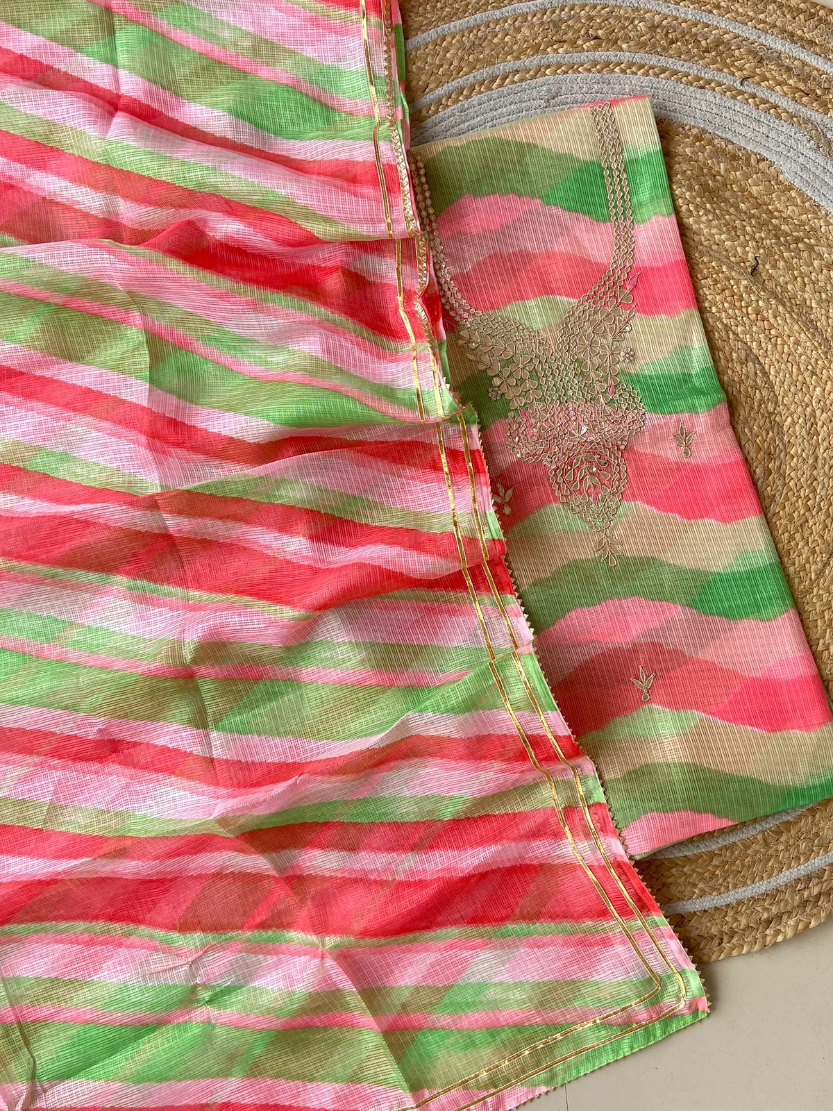 Kota doria suits with gota work