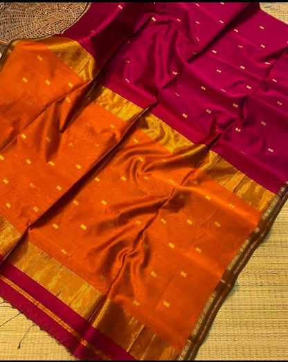Maheshwari handwoven handloom saree
