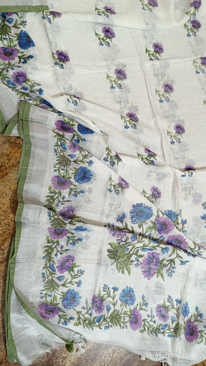 Linen sarees