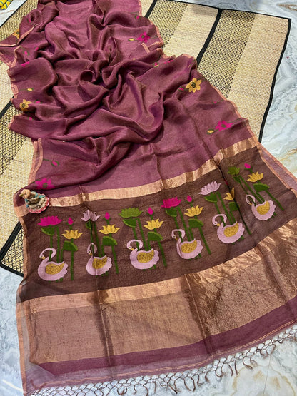 Silk-linen sarees